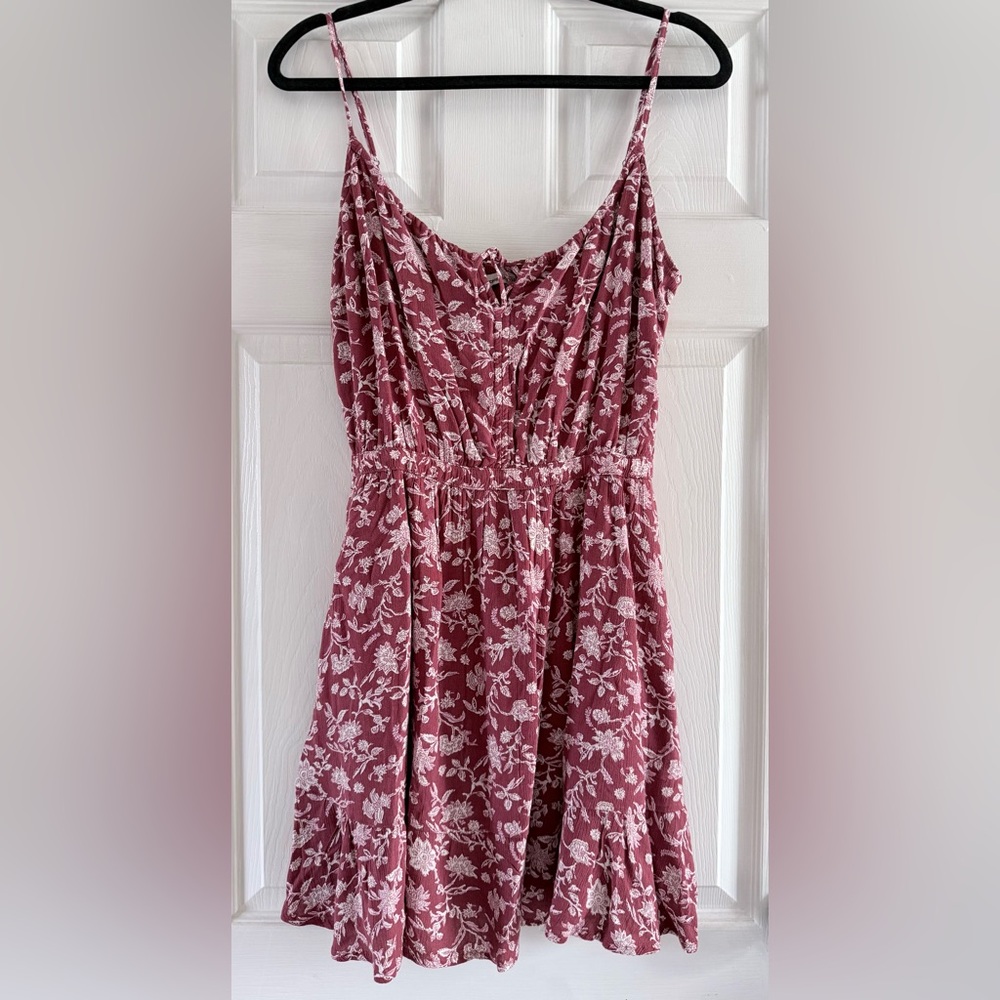 Abercrombie & Fitch Dusty Rose Floral Mini-dress